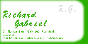 richard gabriel business card