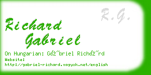 richard gabriel business card